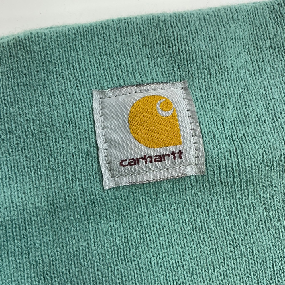 Carhartt Green Watch Hat Beanie Unisex OSFA A18‎ Rib Knit Logo Patch USA Made - Picture 9 of 12